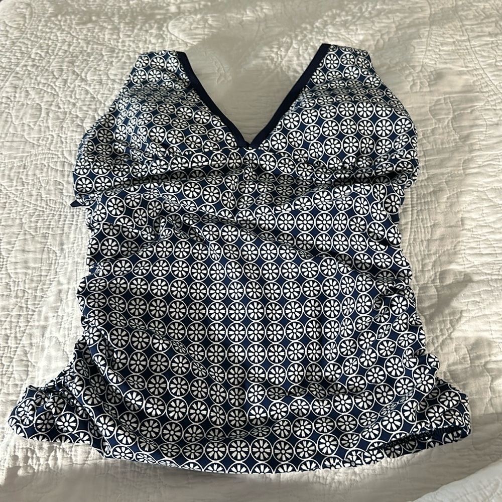 Draper James ❤️ Helen Jon Tankini Navy//White pattern